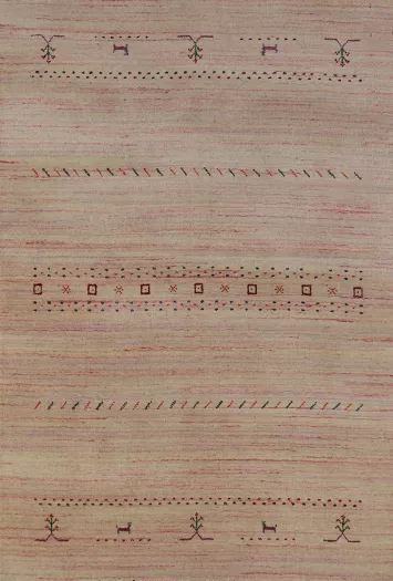 Tribal Wool Gabbeh Indian Rug 4x6