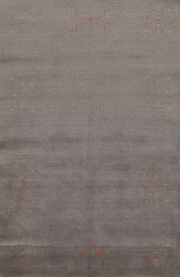 Handmade Gray Gabbeh Oriental Area Rug 5x8