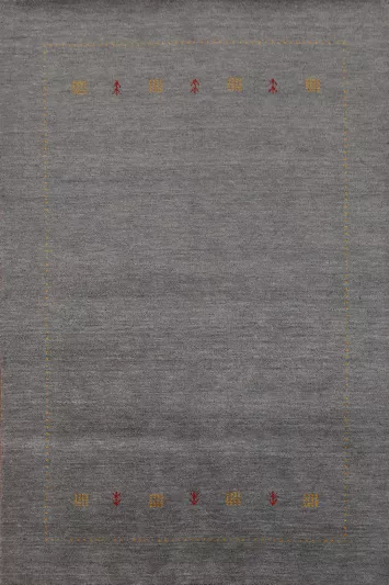 Handmade Gray Wool Gabbeh Indian Area Rug 6x8