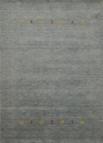 Handmade Gray Wool Gabbeh Indian Area Rug 6x8