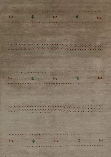 Handmade Wool Gabbeh Oriental Rug 5x6