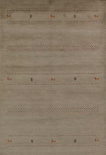 Tribal Wool Handmade Gabbeh Indian Rug 5x7