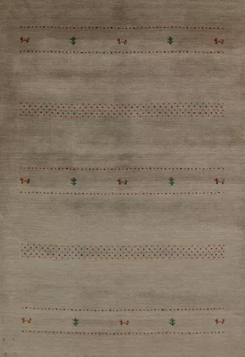 Tribal Wool Gabbeh Oriental Rug 5x7