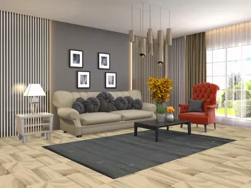 Tribal Wool Gabbeh Oriental Area Rug 5x8