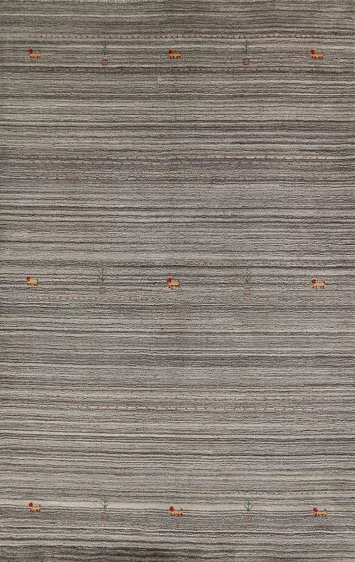 Tribal Wool Gabbeh Oriental Area Rug 5x8