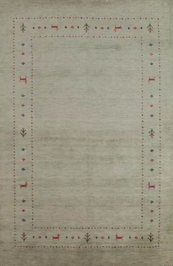Tribal Wool Gabbeh Indian Rug 4x6