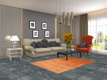 Orange Wool Gabbeh Indian Rug 4x6