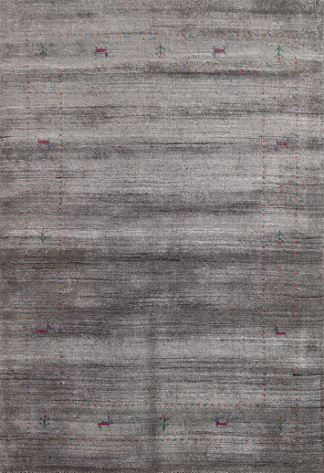 Tribal Wool Gabbeh Indian Rug 4x6