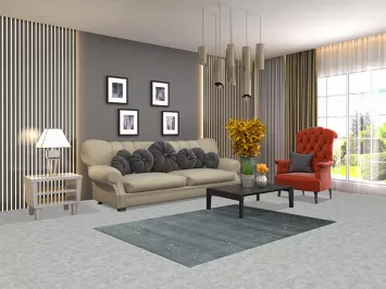 Tribal Gray Blue Gabbeh Indian Rug 4x6