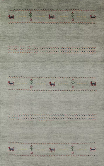 Handmade Tribal Gabbeh Indian Rug 4x6