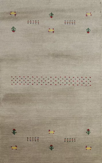 Handmade Wool Gabbeh Indian Foyer Rug 3x5
