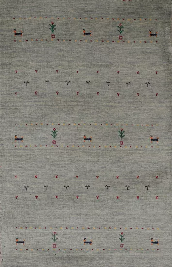 Handmade Wool Gabbeh Indian Foyer Rug 3x5