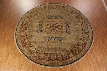 Handmade Wool Agra Indian Round Rug 13x13