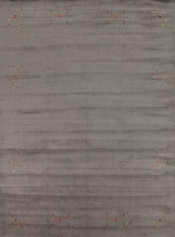Gray Wool Gabbeh Indian Area Rug 8x10