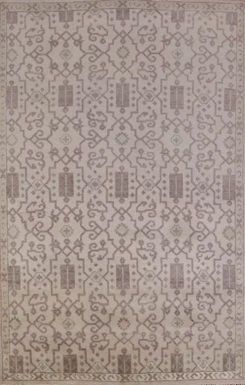 Geometric Heriz Serapi Indian Area Rug 6x9