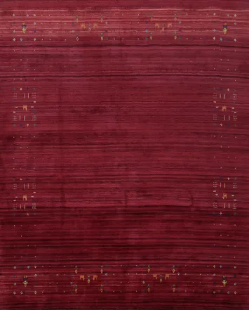 Intricate Maroon Rug Perfect for Cozy Interior Designs 8x8