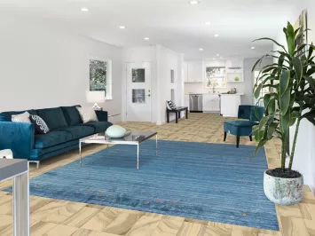 Handmade Blue Gabbeh Indian Area Rug 8x10