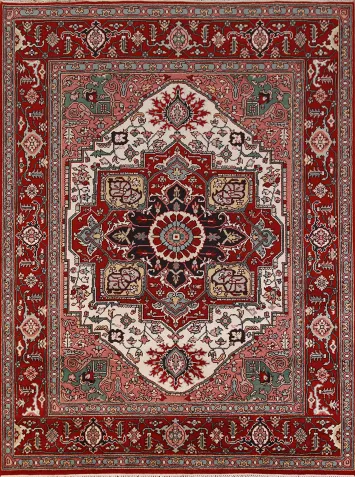 Geometric Heriz Serapi Oriental Area Rug 8x10