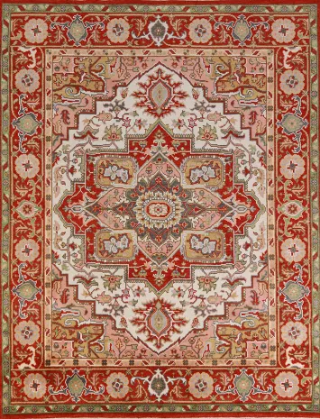 Geometric Heriz Serapi Oriental Area Rug 8x10