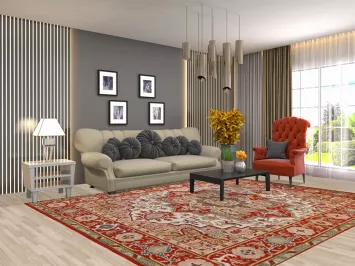 Geometric Heriz Serapi Oriental Area Rug 8x10