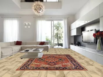 Orange Wool Medallion Heriz Serapi Indian Area Rug 9x12