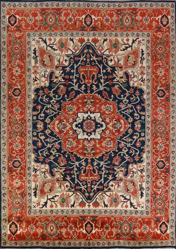 Medallion Wool Heriz Serapi Oriental Area Rug 9x12