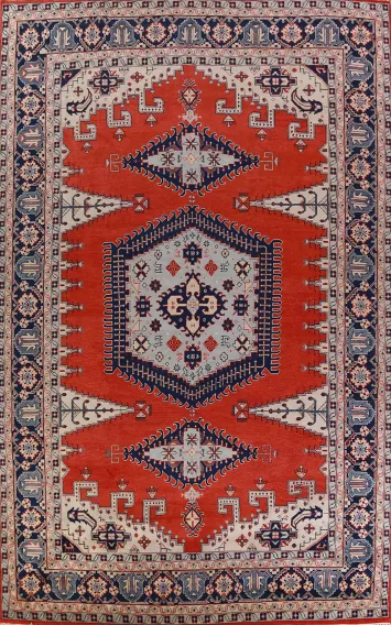 Red Geometric Viss Oriental Large Rug 12x18
