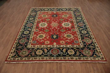 Luxury Heriz Serapi Area Rug 8x10 with Traditional Oriental Artwork