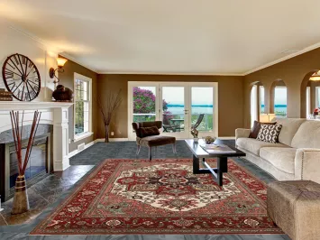 Handmade Wool Heriz Serapi Oriental Area Rug 9x12