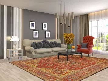 Handmade Wool Heriz Serapi Oriental Area Rug 8x10