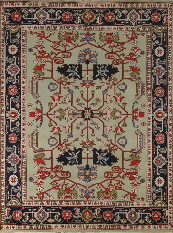 Green Wool Heriz Serapi Oriental Area Rug 8x10