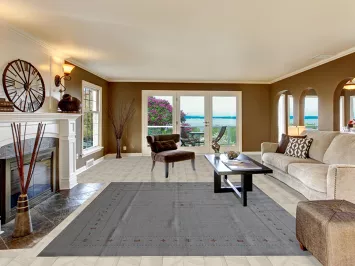 Silver Gray Tribal Gabbeh Indian Area Rug 8x10