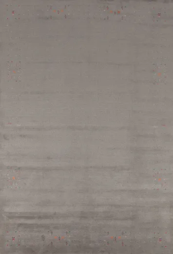 Handmade Gray Gabbeh Indian Area Rug 9x12