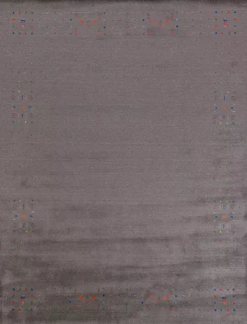 Tribal Gray Gabbeh Indian Area Rug 8x10