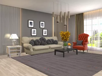 Gray Wool Gabbeh Indian Area Rug 9x10