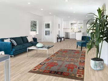 Geometric Wool Heriz Serapi Indian Runner Rug 4x10