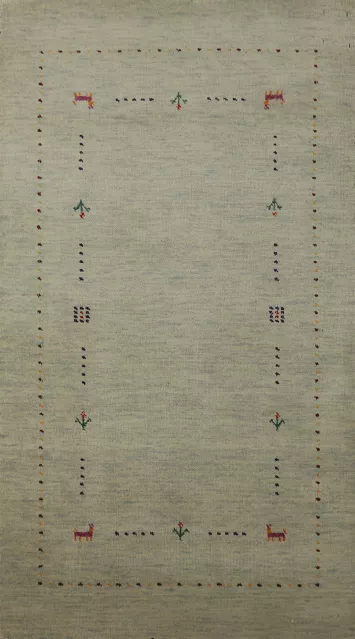 Handmade Wool Gabbeh Indian Rug 3x5