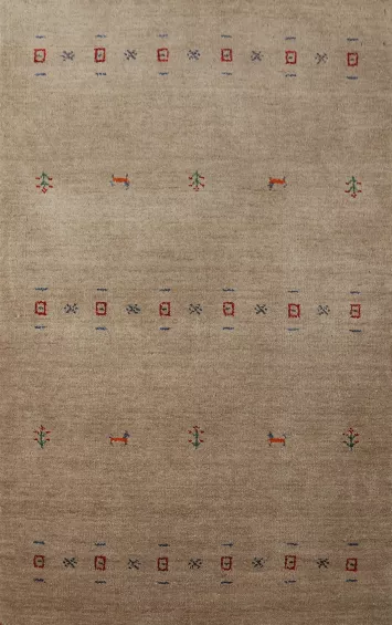 Handmade Wool Gabbeh Indian Rug 3x5