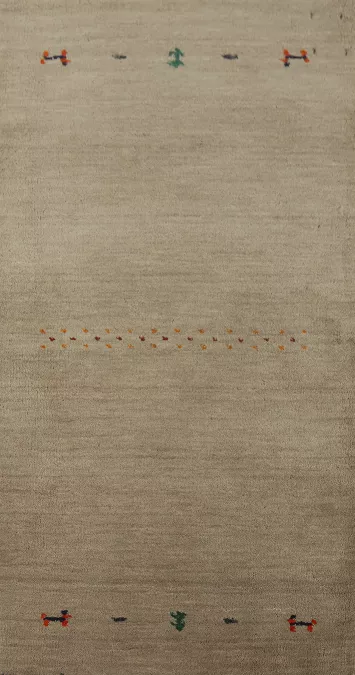 Tribal Wool Gabbeh Indian Runner Rug 2x5