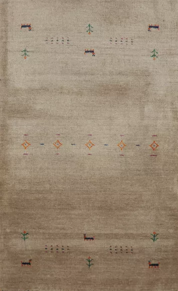 Little Animals Wool Gabbeh Indian Accent Rug 3x5