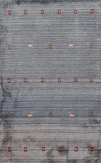 Tribal Wool Gabbeh Indian Rug 3x5
