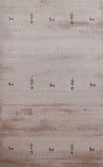 Handmade Wool Gabbeh Indian Rug 3x5