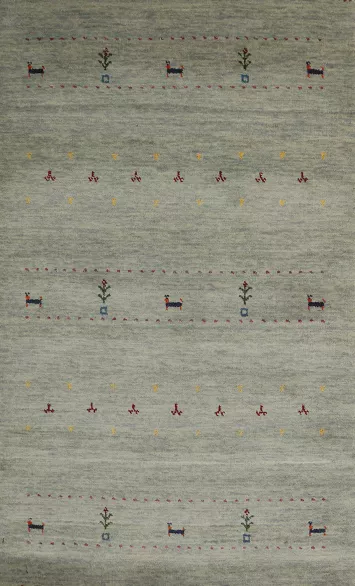 Tribal Wool Gabbeh Indian Rug 3x5