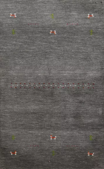 Little Animals Design Wool Gabbeh Indian Rug 3x5