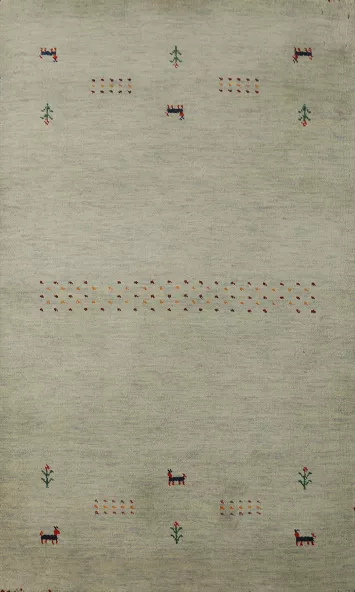 Handmade Tribal Wool Gabbeh Indian Rug 3x5
