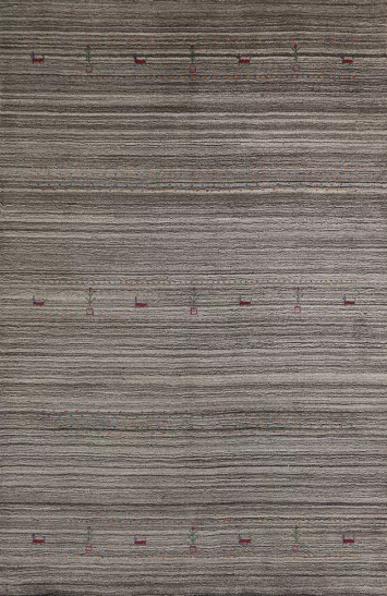 Handmade Gabbeh Indian Area Rug 5x8