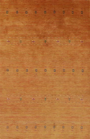 Handmade Gabbeh Indian Area Rug 5x8