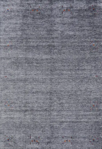 Slate Wool Handmade Gabbeh Indian Area Rug 9x12