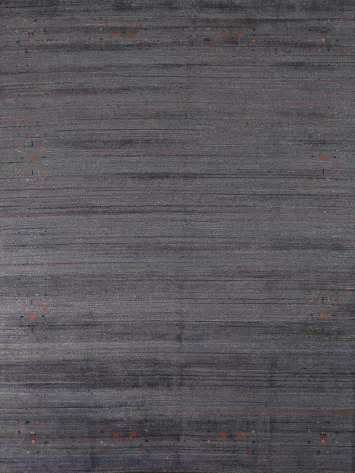 Grays & Blues Wool Gabbeh Indian Area Rug 8x10