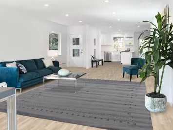 Silver Gray Wool Gabbeh Indian Area Rug 8x10